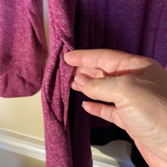 Soft & Cozy Maroon Hooded Long Sleeve Jacket NWOT - Picture 2 of 7